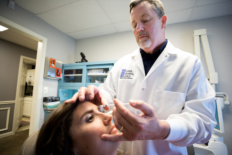 doctor with botox patient