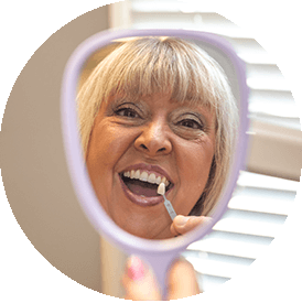 patient picking out veneers